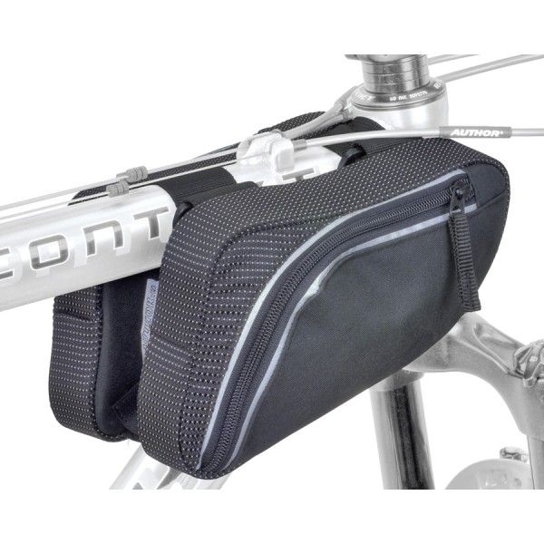 Fahrrad Tasche A-R281 Rahmentasche vorn doppelt universal reflex schwarz