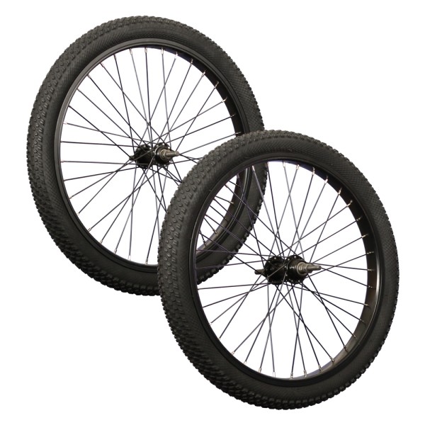 20 Zoll BMX Fahrrad Laufradsatz Set mit Reifen Stollenprofil und AV Schlauch