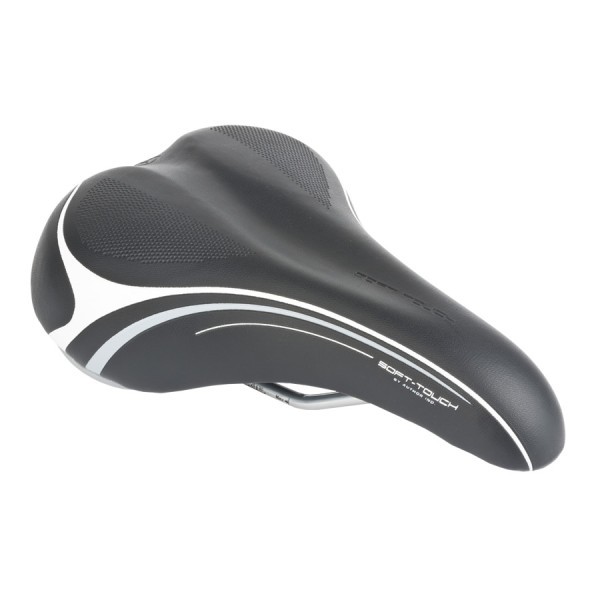 Fahrradsattel ASD-Soft Touch anatomischer Komfortsattel unisex schwarz