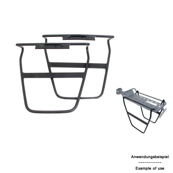 Fahrrad Packtaschenhalter ACR-S149 für Gepäckträger Aluminuim schwarz