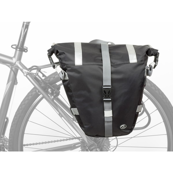 Fahrrad Gepäckträgertasche A-N495 Seitentasche wasserabweisend schwarz